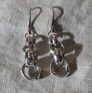 John Hardy Bamboo Link Drop Earrings, SS